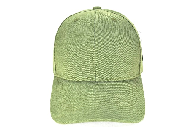 PLAIN 100% ACRYLIC VELCRO CAP-OLIVE